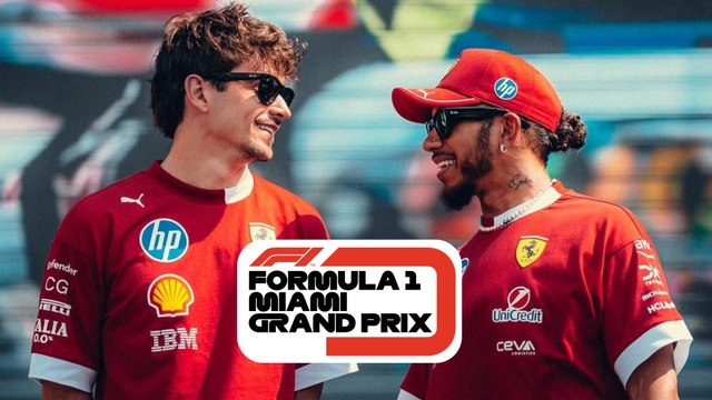 Ferrari presenta su uniforme para el GP de Miami y así lucen Lewis Hamilton y Charles Leclerc