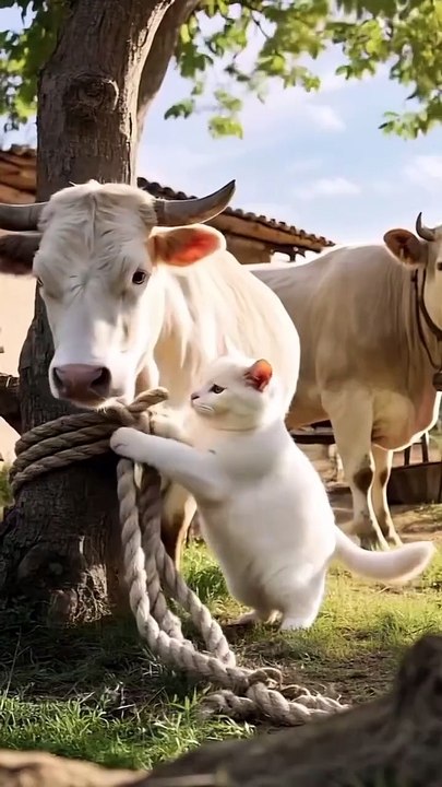 cow and cat story #Cow #Cat #story #follow #please #viral #video