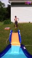 163. Water slide difficulty- Level 10 #shorts #slide #summer #funny #funny