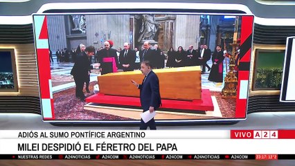 📢 JAVIER MILEI DESPIDIÓ AL PAPA FRANCISCO EN EL VATICANO