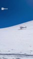 Reckless Pilot Endangers Climbers in the Italian Alps | Dangerous Snow Landing Caught on Camera