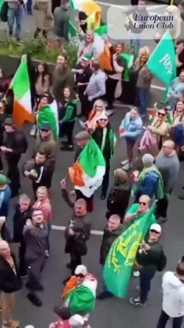 Historic Protest: 10k Irish Patriots Rally in Dublin Against Immigration, Marking Ireland’s Largest Demonstration.