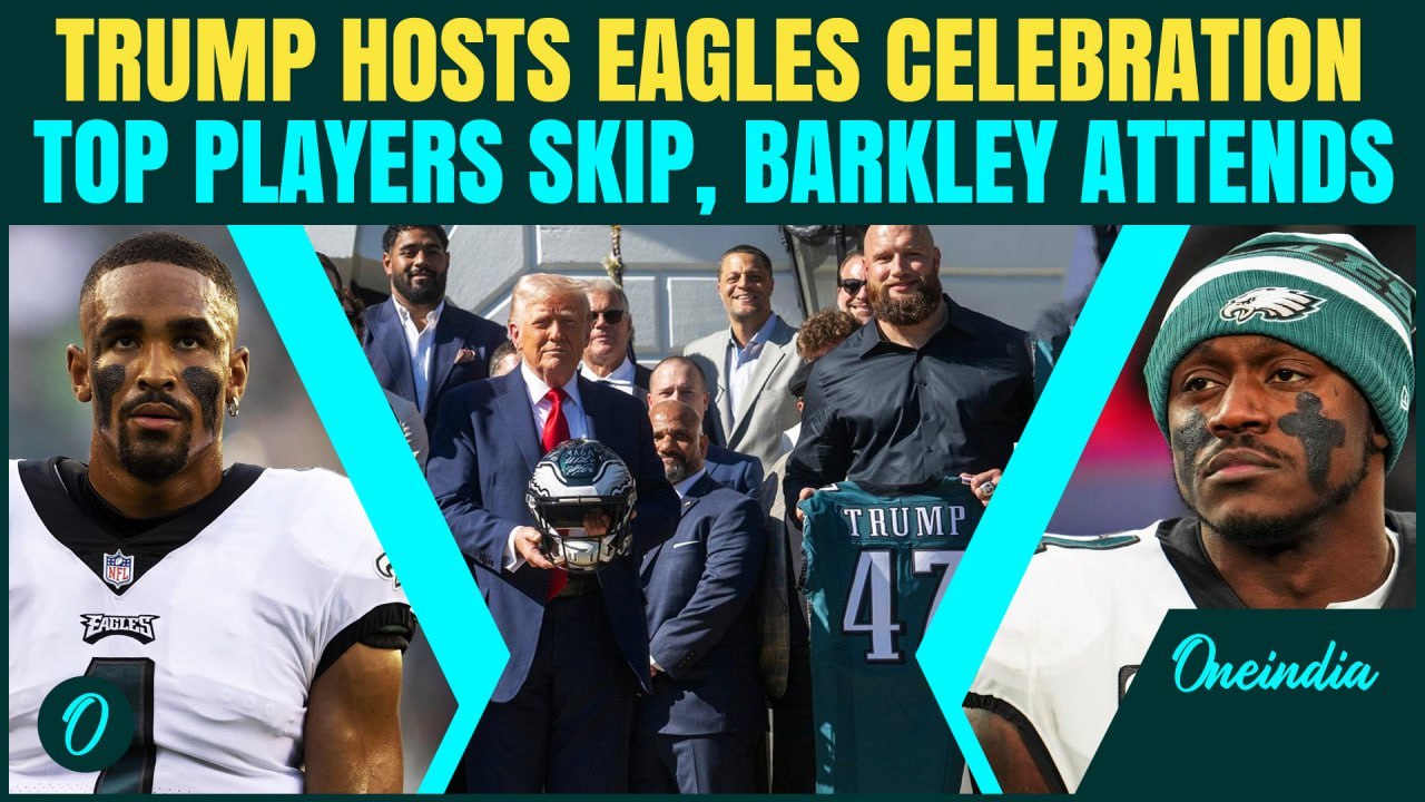 Trump Welcomes Eagles To White House | Jalen Hurts, A.J. Brown Absent, Barkley Defends Trump Meet