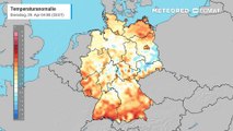 Es ist deutlich zu warm für Ende April - das zeigt die aktuelle Temperaturanomalie!