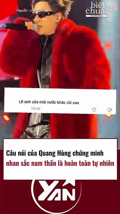 Câu nói của Quang Hùng chứng minh nhan sắc của nam thần là hoàn toàn tự nhiên