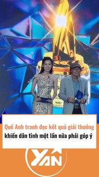 Quế Anh tranh đọc giải thưởng bị CĐM góp ý lần nữa