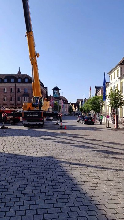 Gunzenhausen Maibaum 2025 Zeitraffer