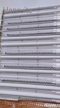 High Cost Performance 1150mm 415v 6000w White Coated Twin Tube Heating Lamps Halogen Infrared Carbon Fiber Heating Lamp