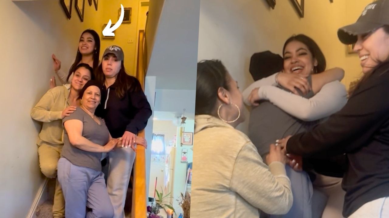 Una Hija Le Hace Un Photobomb A Su Madre Para Sorprenderla Con La Noticia De Que Se Ha Mudado A Casa Tras Cuatro Años Separados
