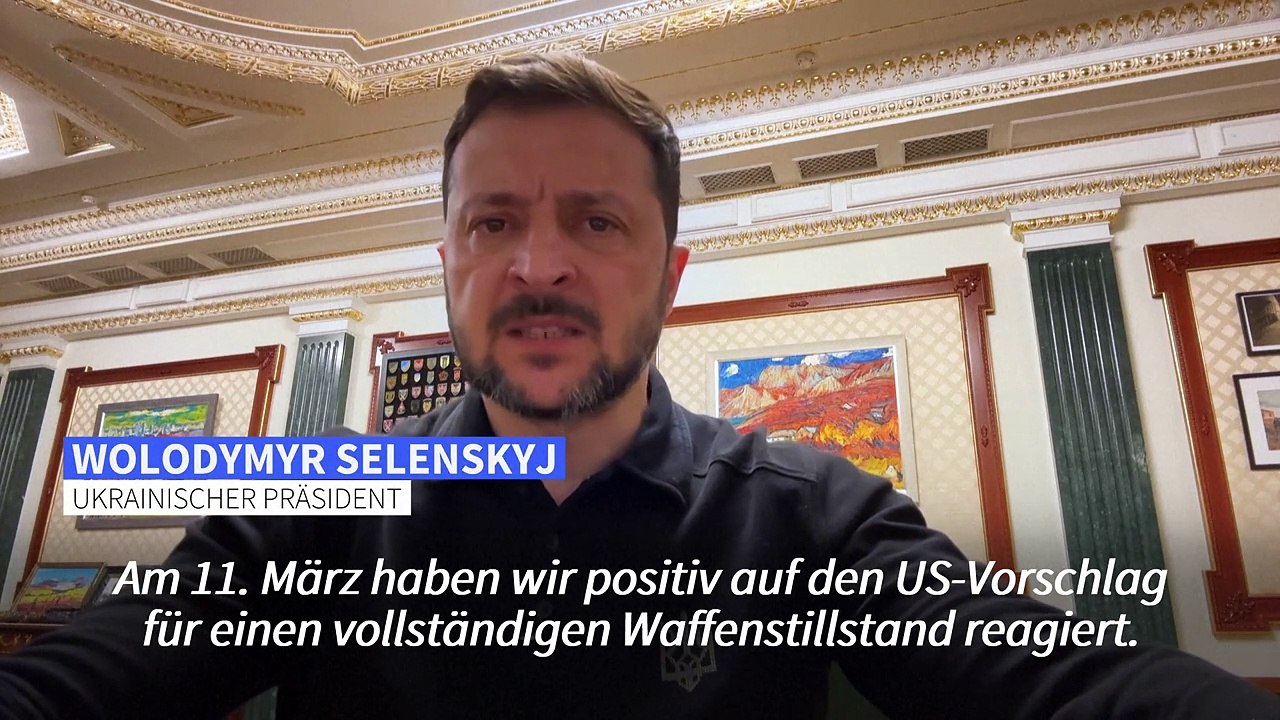 Ukraine-Wafffenruhe: Selenskyj wirft Putin Manipulation vor