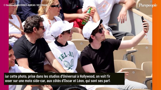 Patrick Bruel en photo avec ses deux fils : l'aîné Oscar, qu'on voit si peu, affiche sa ressemblance avec son père