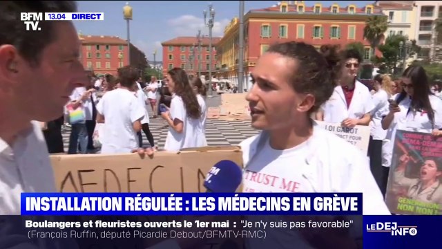 À Nice, 500 étudiants en médecine ont manifesté contre la loi Garot
