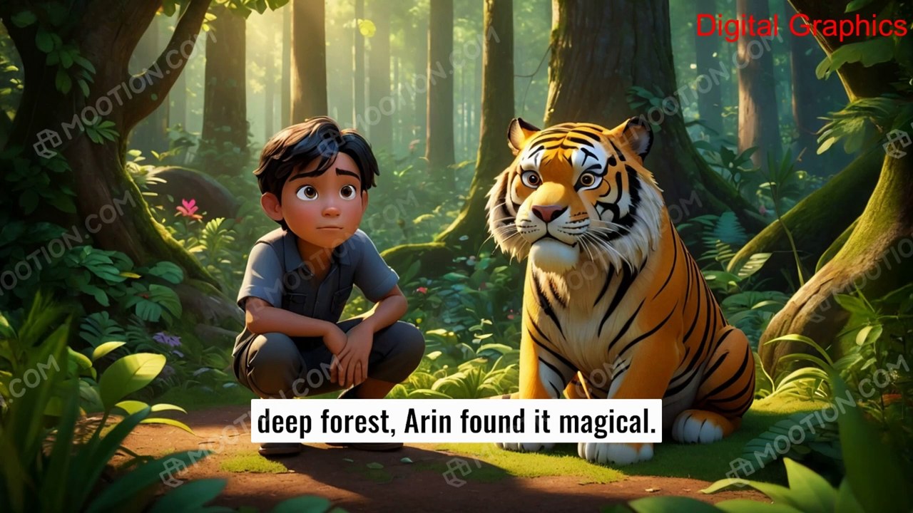 Arin and the Jungle Tiger Cartoon
