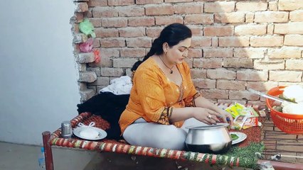 village daily routine | woman is cutting vegetables | village life