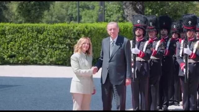 Erdogan a Roma, a Villa Pamphilj vertice con Meloni