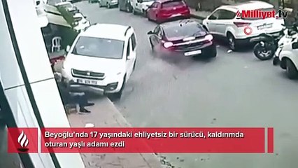 Kaldırımda gelen akılalmaz ölüm kamerada