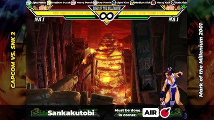 MAI SHIRANUI MOVE LIST - Capcom vs. SNK 2 (CVS2)