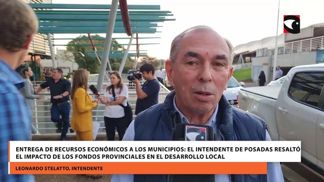Entrega de recursos económicos a los municipios el intendente de Posadas resaltó el impacto de los fondos provinciales en el desarrollo local