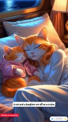 Cat mom and daughter goes on cruise