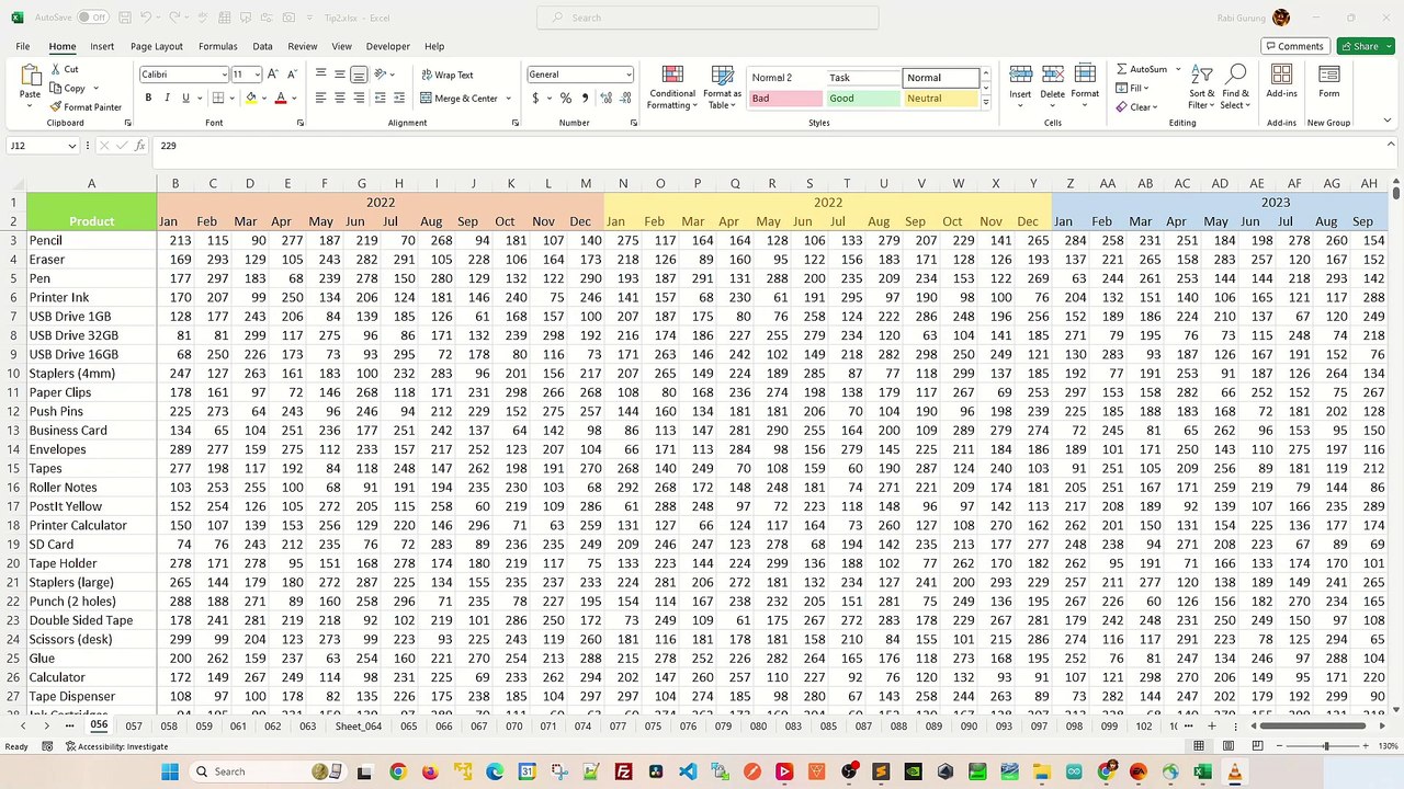 Select all data without scrolling down - Excel Tips and Tricks