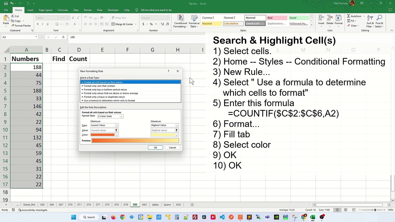 Count and Search for Text in Excel with Countif - The Ultimate Test of Excel Skills! - Excel Tips and Tricks