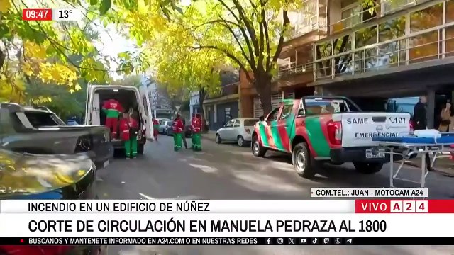 Se incendió un edificio en Núñez, Ciudad Autónoma de Buenos Aires