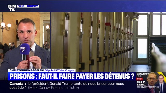 Faire payer aux détenus des frais d'incarcération: Une proposition saine et de bon sens , estime Christophe Naegelen (Liot)