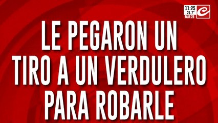 Le pegaron un tiro a un verdulero para robarle: no se resistió  pero le dispararon igual
