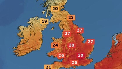 Met Office Weather Map Reveals Soaring Temperatures This Week 🔥