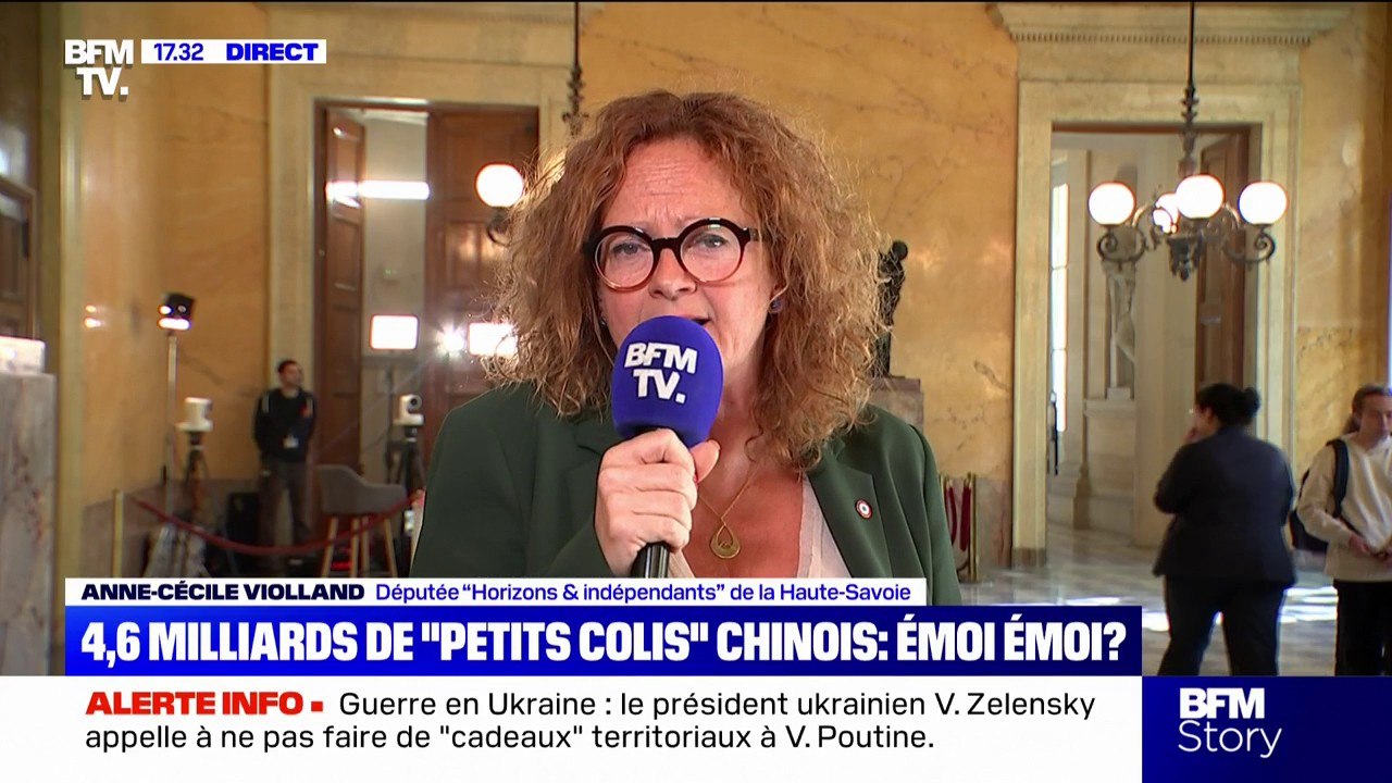 "Petits colis" chinois: "C'est une véritable concurrence déloyale pour nos producteurs français", estime Anne-Cécile Violland (Horizons et indépendants)