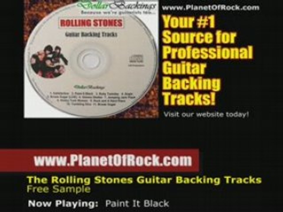 Rolling Stones Paint It Black Guitar Backing Tracks Angie video