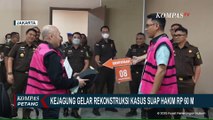Kejagung Gelar Rekonstruksi Kasus Suap Hakim di Kasus Korupsi Minyak Sawit