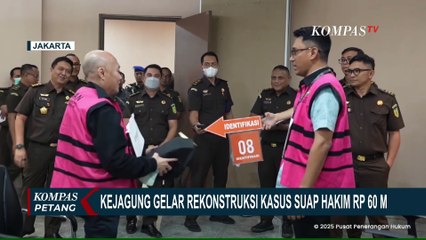 Kejagung Gelar Rekonstruksi Kasus Suap Hakim di Kasus Korupsi Minyak Sawit