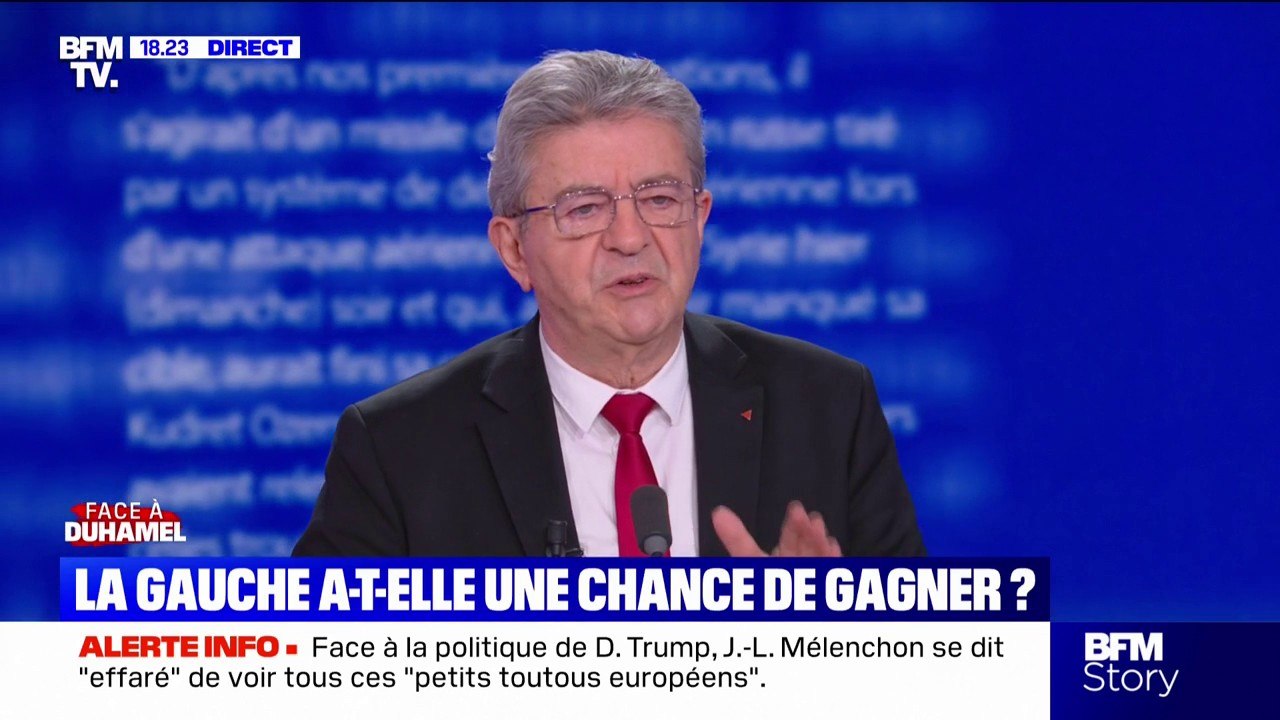 Jean-Luc Mélenchon: "Que fait la gauche? Elle ne fait rien, nous les insoumis, nous avons essayé de faire un programme cohérent"