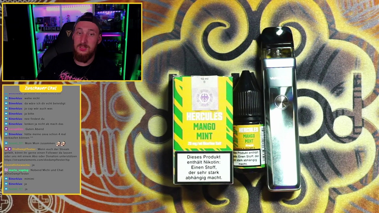 Hercules Mango Mint Liquid Geschmackstest