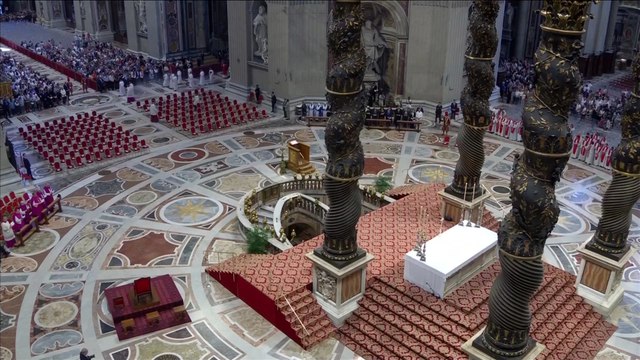 Cardinals gather for mourning mass of Pope Francis at St Peter's Basilica