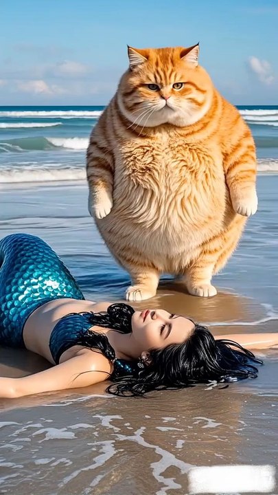 Cat's sympathy for a girl