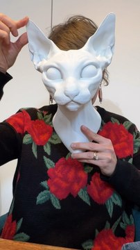 Je viens de terminer un buste de chat 🐱 Il sera exposé très bientôt au Nantes Maker Campus !