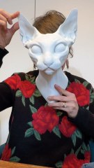 Je viens de terminer un buste de chat 🐱 Il sera exposé très bientôt au Nantes Maker Campus !