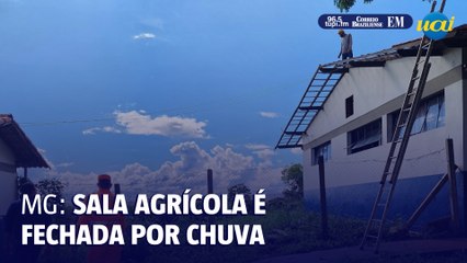 Sala de escola agrícola é fechada por forte chuva desta segunda em Patos de Minas