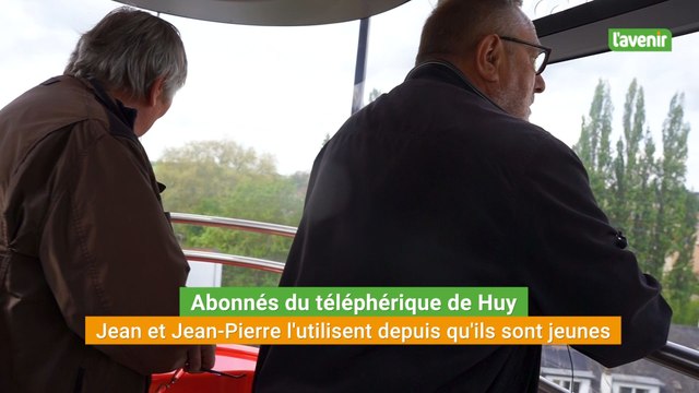 Abonnés au téléphérique de Huy, Jean et Jean-Pierre l'utilisent depuis qu'ils sont jeunes
