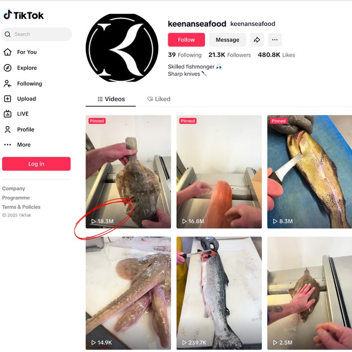 Northern Ireland seafood supplier goes viral with over 17 million views on TikTok and 13 million on Instagram – within just 10 days