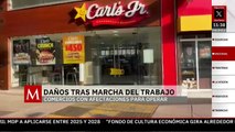 Comercios afectados tras marcha del trabajo en CdMx