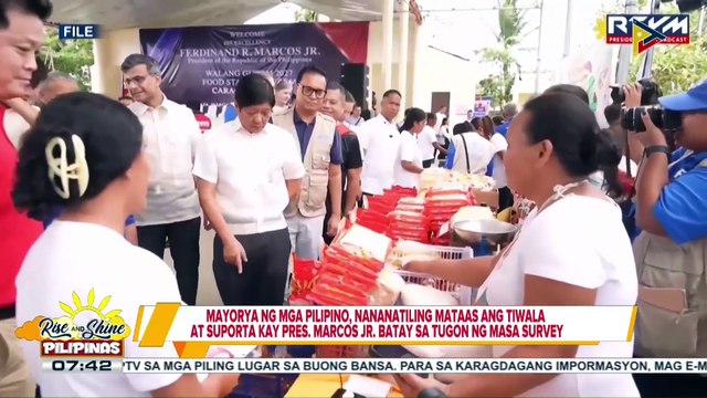 Mayorya ng mga Pilipino, nananatiling mataas ang tiwala at suporta kay PBBM batay sa Tugon...