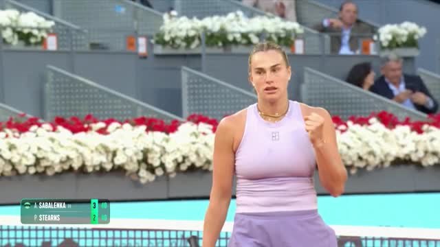 Sabalenka soars into last eight in Madrid