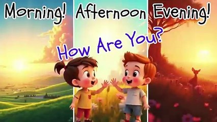 Good morning _ Good afternoon _ Good evening _ 🎶 Fun Learning Song _ English Greetings #kidslearning