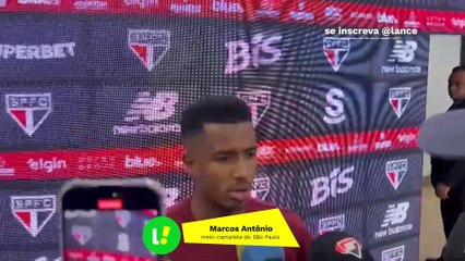 Marcos Antônio fala sobre momento no São Paulo e abre o jogo sobre titularidade.