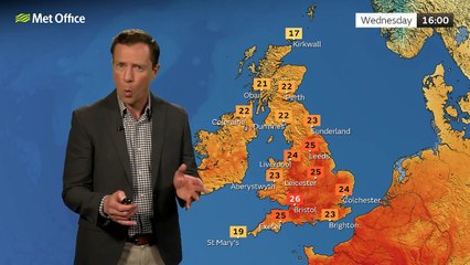 Met Office Wednesday morning weather forecast 29/04/2025