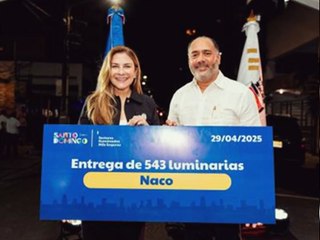 Alcaldía del Distrito Nacional instala en Naco 543 luces LED