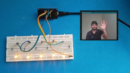 Hand Gesture Recognition using ESP32 and Python